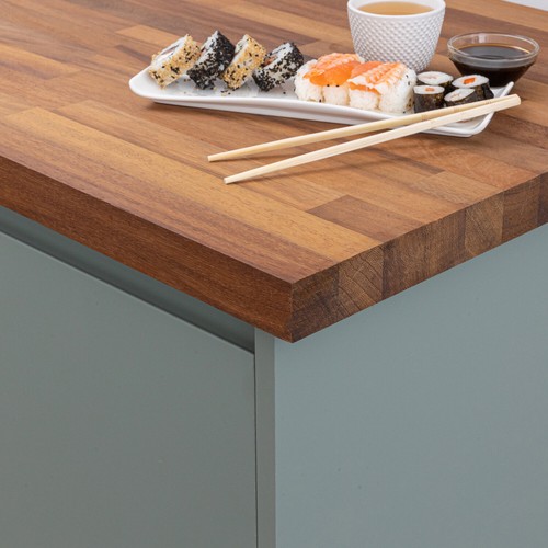 Solid iroko wood worktops - solid,