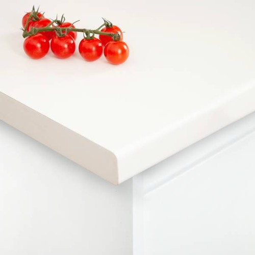 White laminate worktops semi - white,