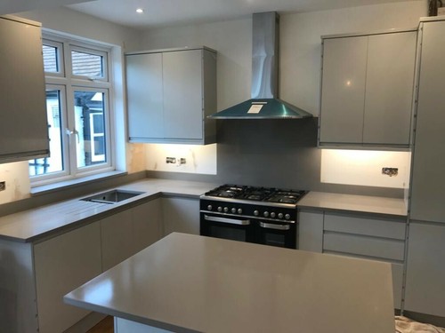Grey kitchen worktop sample - grey,