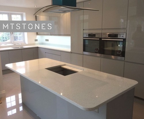 White silver sparkle quartz - white,