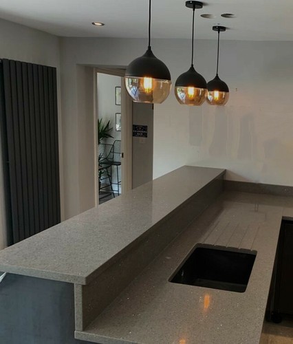 Kitchen worktop grey silver - kitchen,