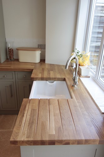 Solid oak wood worktop - worktop, 2m