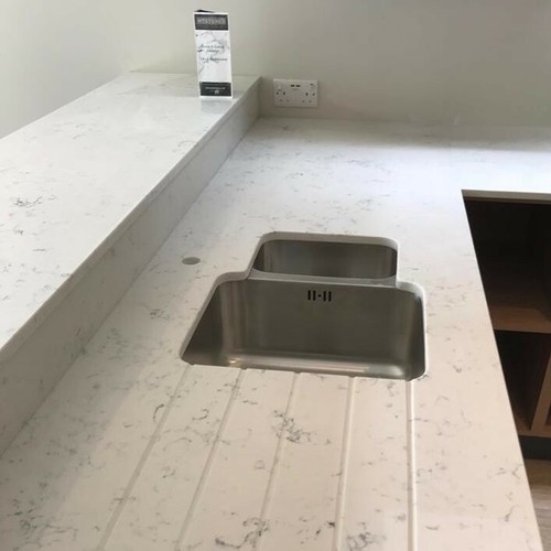 Marble effect quartz kitchen - effect,
